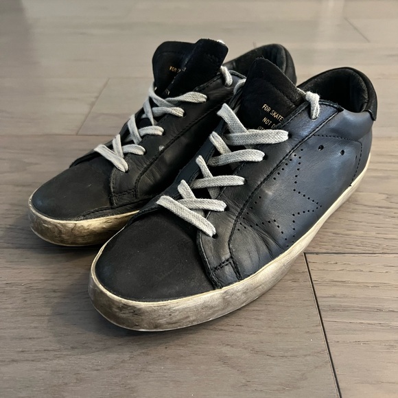 Golden Goose Black Superstar Sneakers - Picture 2 of 12